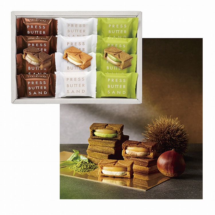 バターサンド３種詰合せ（栗・宇治抹茶）Ｓ