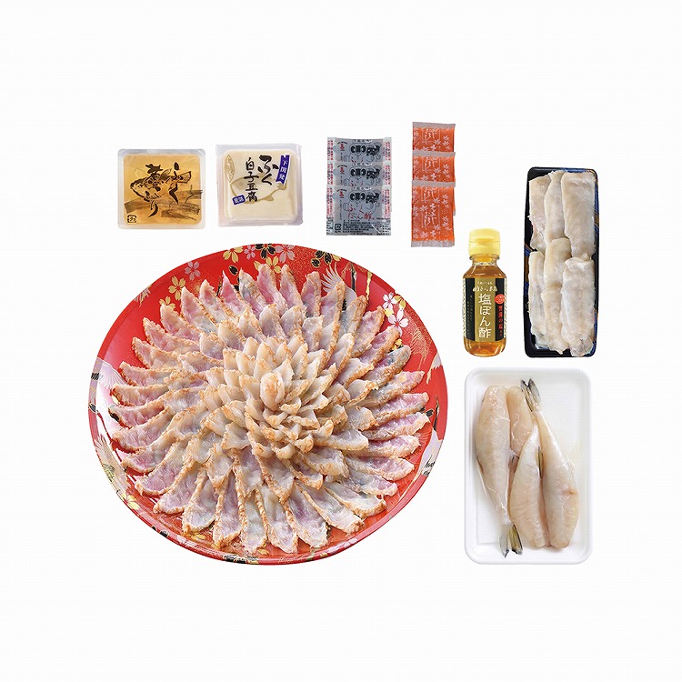 ふくたたき刺身とふくづくしセット