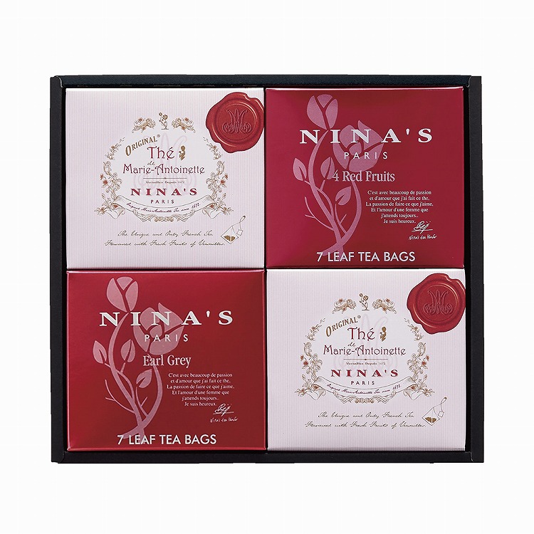 ティーバッグセット　４箱（赤×ピンク）