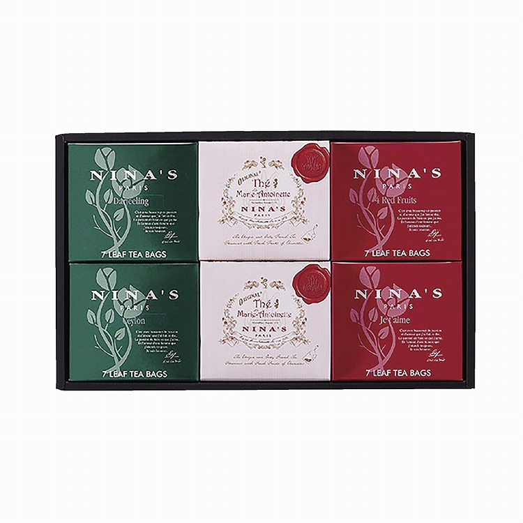 ティーバッグセット　６箱（赤×ピンク×緑）