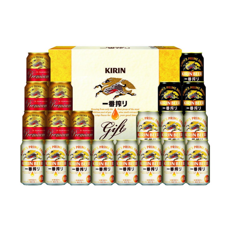 キリン〉一番搾り3種飲みくらべセット プレミアム・黒ビール入り