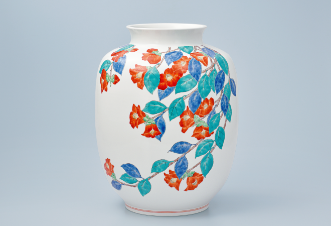 陶器製 菓子器 青い葉 柿右衛門 菓子器 八角浅小 染錦松竹梅地文 | その他 | 柿右衛門窯公式